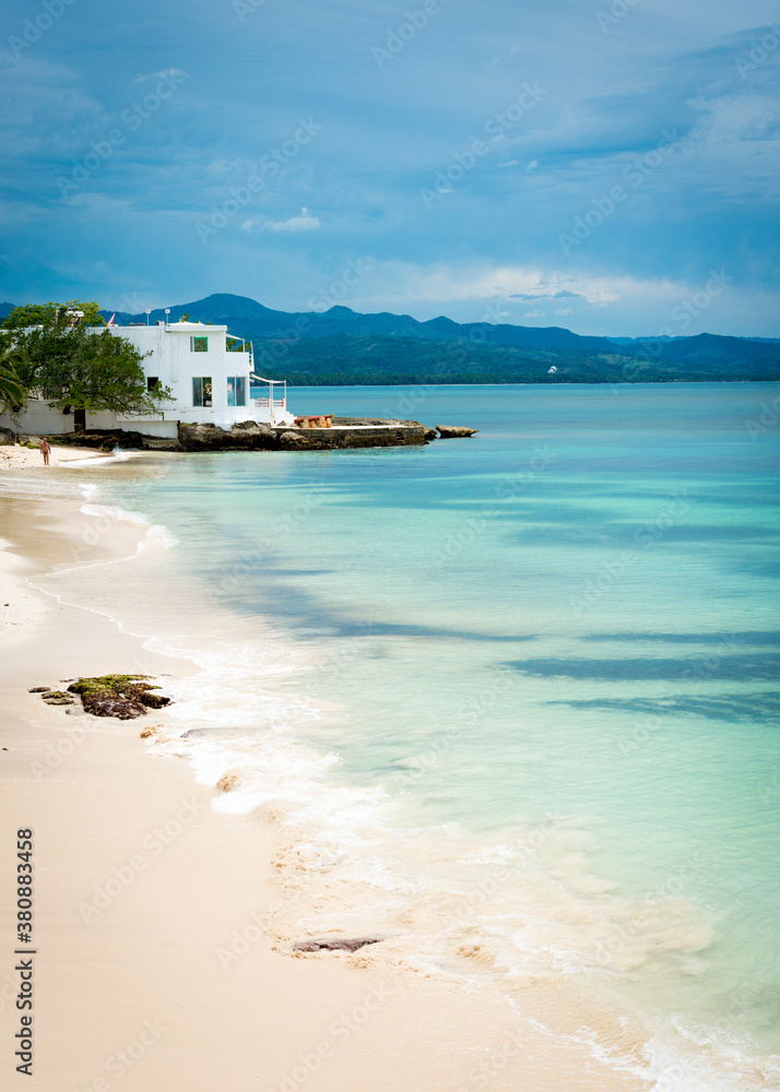 Amazing scene of calm blue bay with mountains on background Amazing scene of calm blue bay with mountains on background