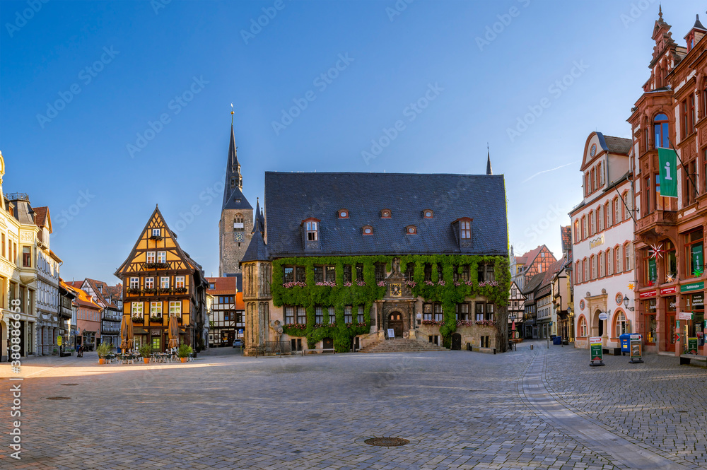 Old Town Hall at the historic City Quedlinburg, Germany