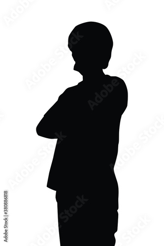 Scientist or doctor silhouette vector