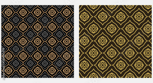 Stylish geometric patterns, background image, wallpaper texture on a black background. Vector graphics.