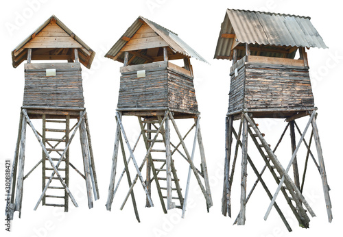 Schilderij op canvas Watchtower isolated on a white background