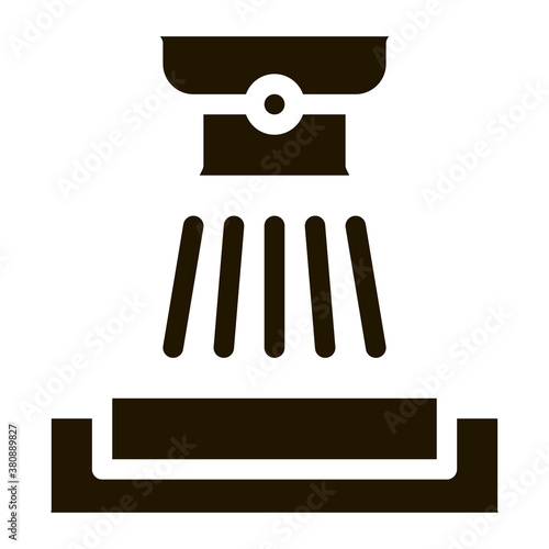 Factory Dumping Metallurgical Icon Vector . Contour Illustration