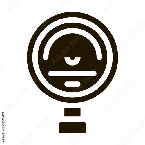 Power Counter Metallurgical Icon Vector . Contour Illustration