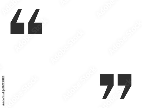 Quote icon isolated on white background. Vector illustration EPS10.