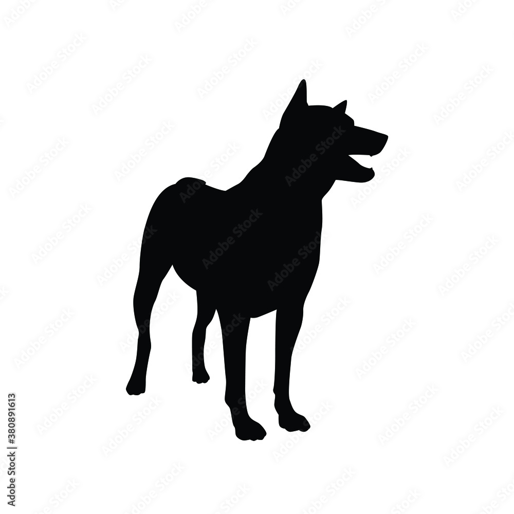 Thai dog silhouette vector
