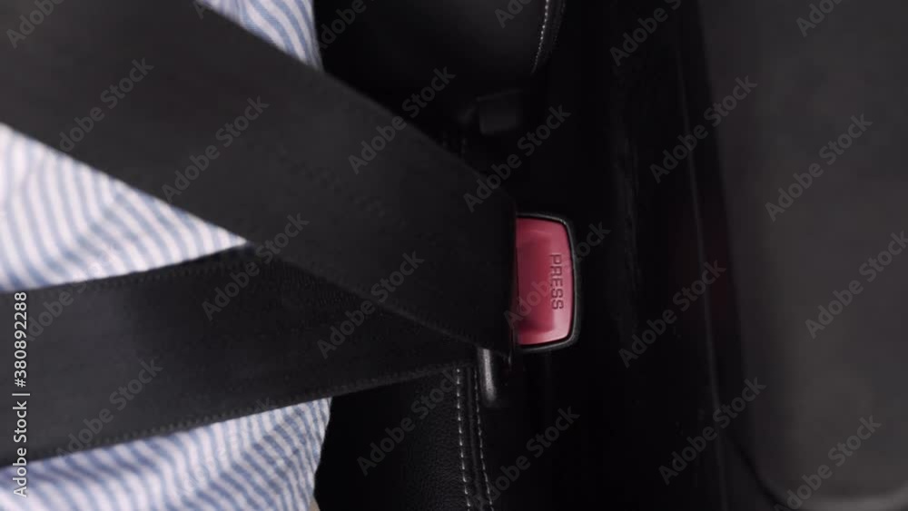 Using seatbelt in a car Using seatbelt in a car