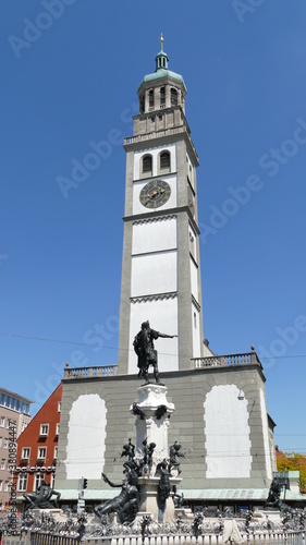 Perlachturm und Augustusbrunnen Augsburg photo