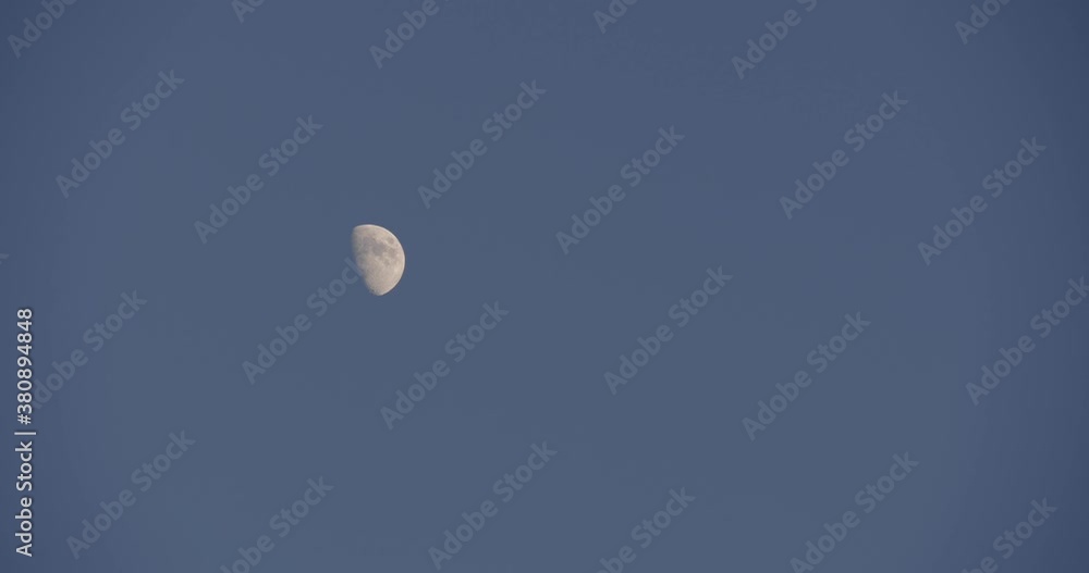 The moon slowly moving. The moon slowly moving.