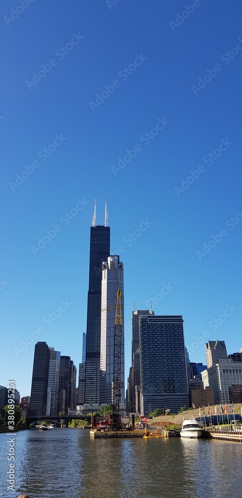 Obraz premium View of the skyline of Chicago