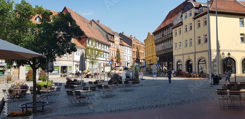 View of the main square of Helmstedt, Niedersachsen