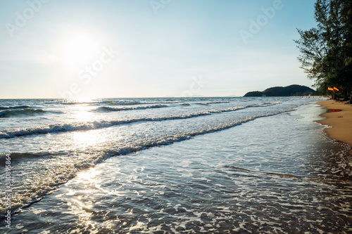 sunlight on the beach, beautiful natural seascape