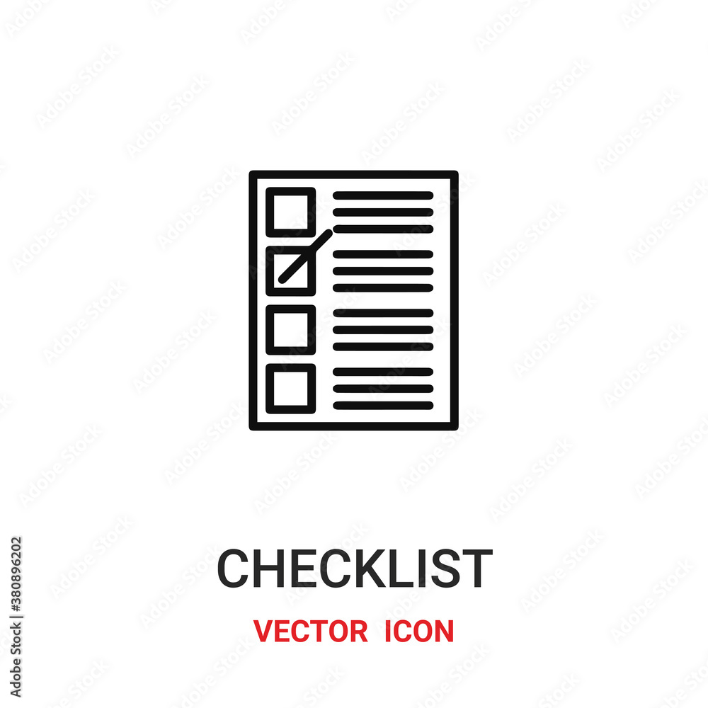checklist icon vector symbol. checklist symbol icon vector for your design. Modern outline icon for your website and mobile app design. checklist icon vector symbol. checklist symbol icon vector for your design. Modern outline icon for your website and mobile app design.