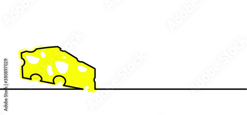  National Cheese Day, 4 June. American Cheese Month. Line pattern. Fun flat vector foot party sign. Piece of Cheese, holey cheese wedge, bloks, cubes and slices. Cute of cheeses icon. Cartoon.