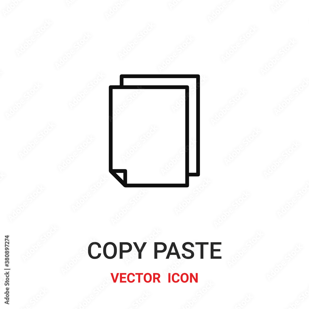 copy paste icon vector symbol. copy paste symbol icon vector for your design. Modern outline icon for your website and mobile app design. copy paste icon vector symbol. copy paste symbol icon vector for your design. Modern outline icon for your website and mobile app design.