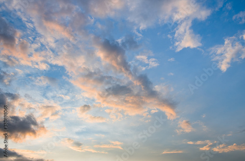 Fototapeta Naklejka Na Ścianę i Meble -  Beautiful clouds in the sunset sky