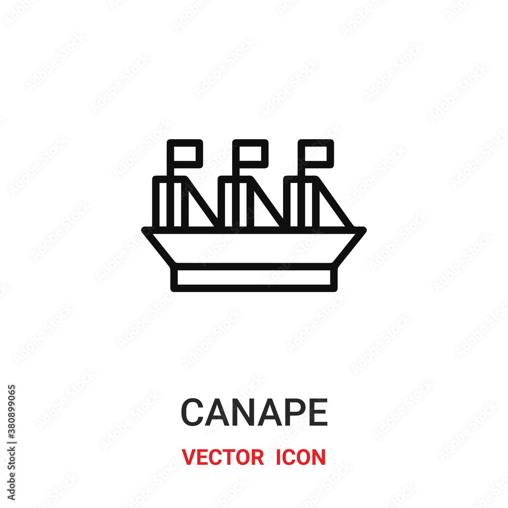 Canape vector icon. Modern, simple flat vector illustration for website or mobile app.Snack symbol, logo illustration. Pixel perfect vector graphics Canape vector icon. Modern, simple flat vector illustration for website or mobile app.Snack symbol, logo illustration. Pixel perfect vector graphics