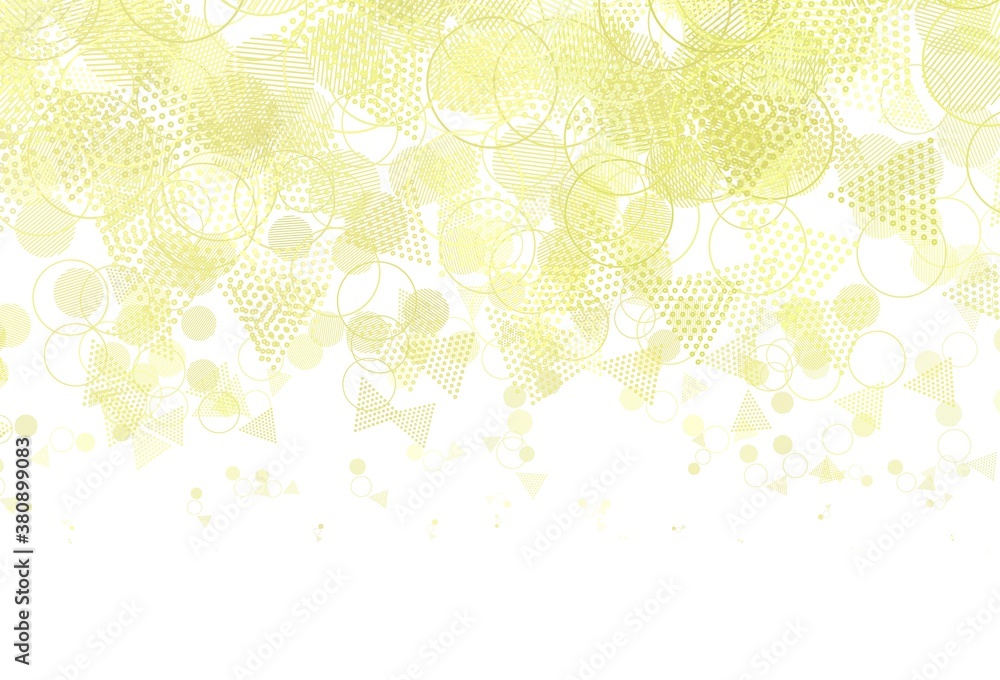 Light Yellow vector background with polygonal style with circles. Light Yellow vector background with polygonal style with circles.
