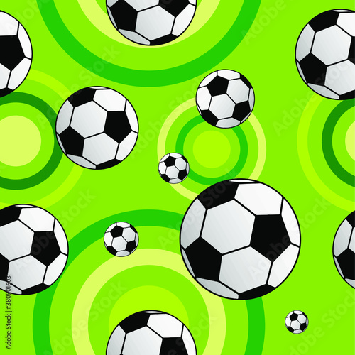 pattern with soccer balls. 