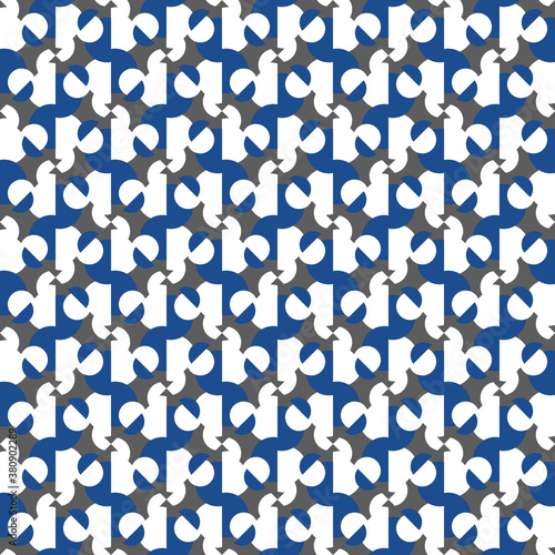 Vector seamless pattern texture background with geometric shapes  colored in blue  grey  white colors.