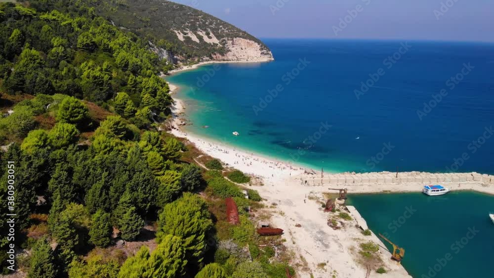 4k aerial view of sea coastline in tropical island. 4k aerial view of sea coastline in tropical island.