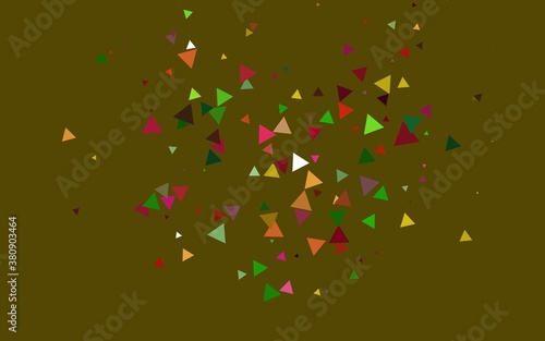 Light Multicolor, Rainbow vector background with triangles. Abstract gradient illustration with triangles. Best design for your ad, poster, banner.