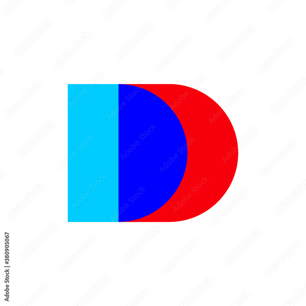 Fototapeta premium vector D logo alphabet DD icon illustrations