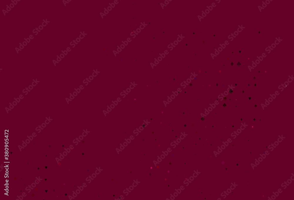 Light Pink vector background with cards signs. Light Pink vector background with cards signs.