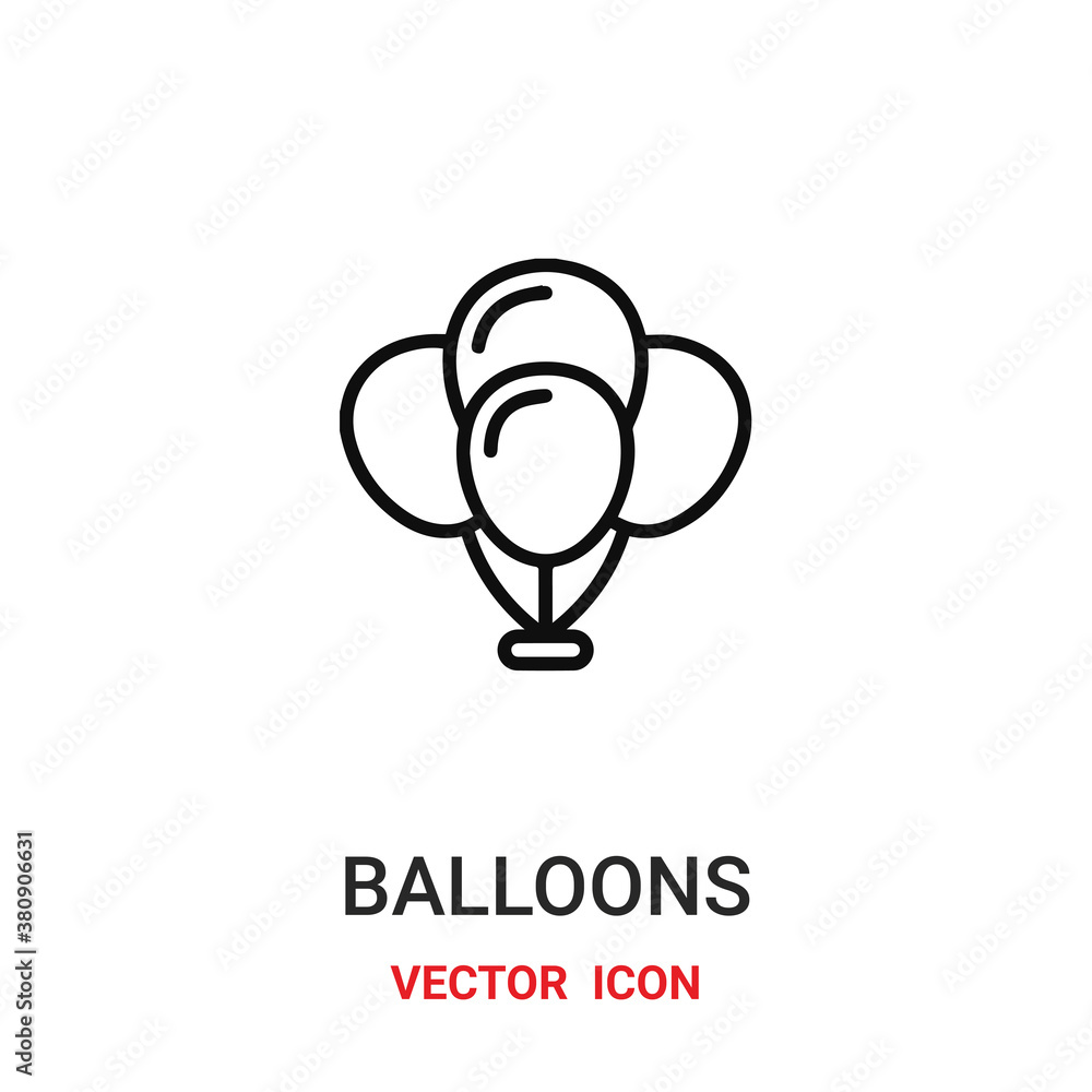 balloons icon vector symbol. balloons symbol icon vector for your design. Modern outline icon for your website and mobile app design. balloons icon vector symbol. balloons symbol icon vector for your design. Modern outline icon for your website and mobile app design.