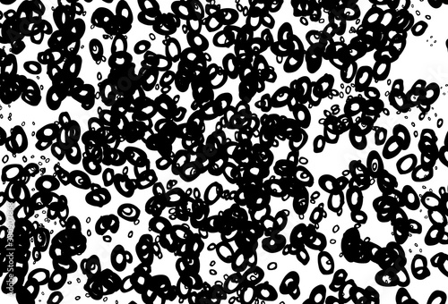 Black and white vector template with circles.