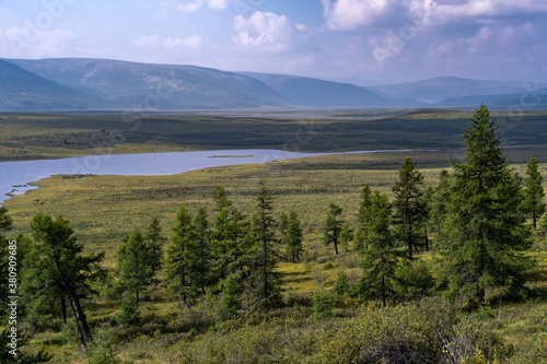 The source of the Irkut River from Lake Ilchir. Siberia  Eastern Sayan mountains