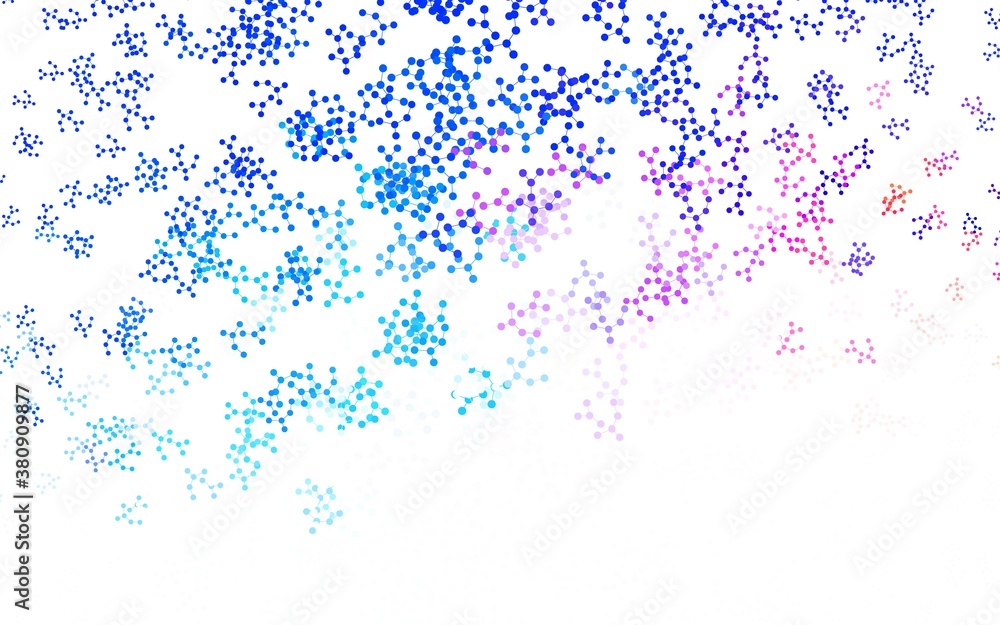 Light Blue, Red vector template with artificial intelligence structure.
