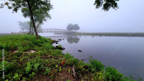 lake in the morning
