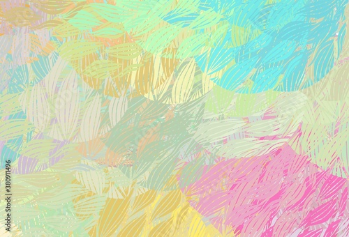 Light Multicolor vector backdrop with memphis shapes.