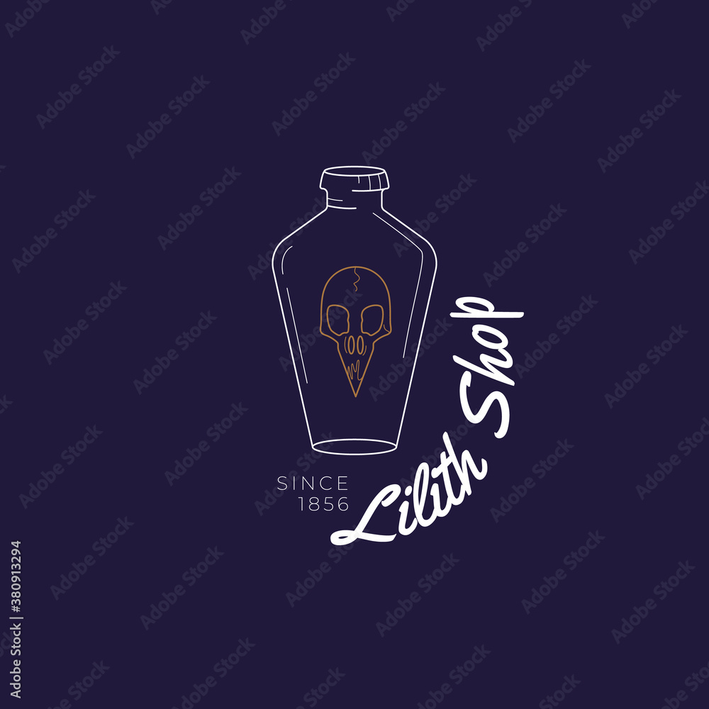 Vector abstract logo design template in trendy linear minimal style - sun, moon and stars - abstract symbol for cosmetics and packaging, jewellery, hand crafted or beauty products Vector abstract logo design template in trendy linear minimal style - sun, moon and stars - abstract symbol for cosmetics and packaging, jewellery, hand crafted or beauty products