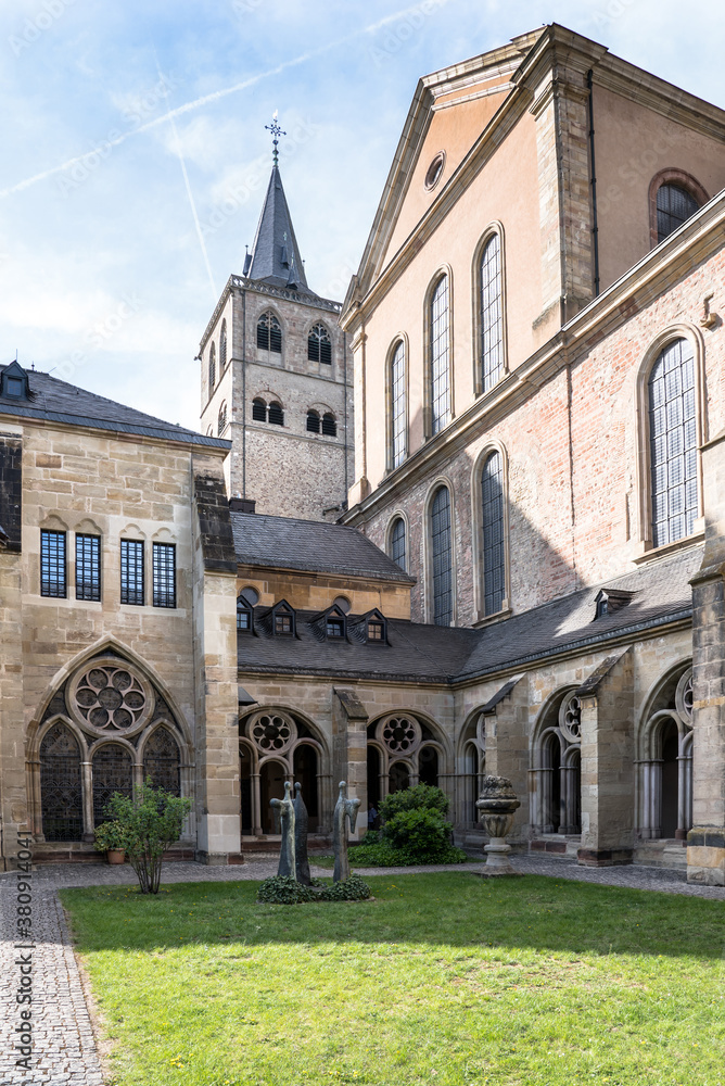 Сourtyard of the German Gothic Cloister in Trier