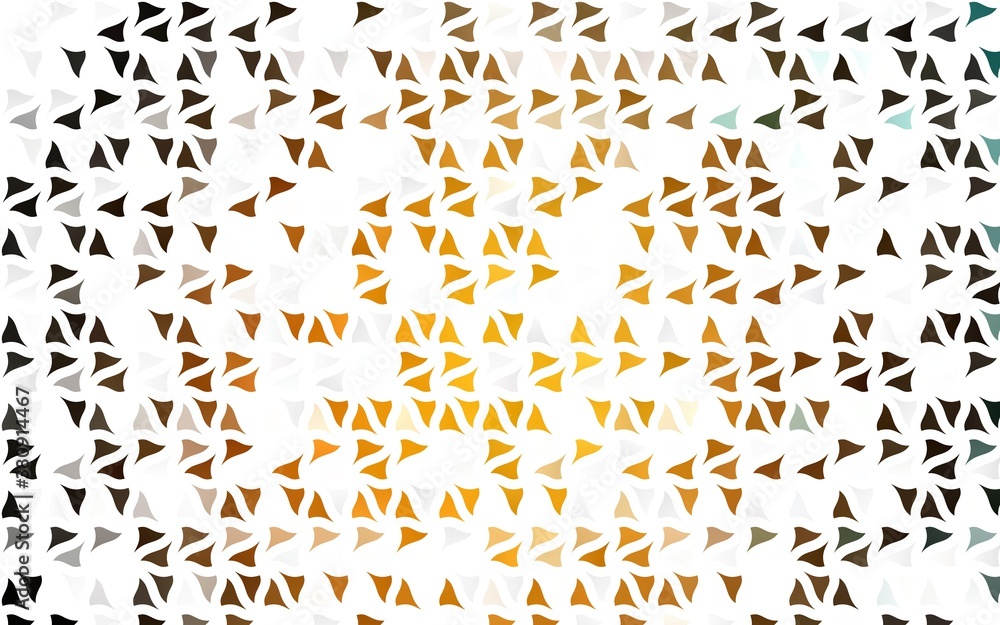Light Orange vector pattern in polygonal style. Glitter abstract illustration with triangular shapes. Pattern for busines ad, booklets, leaflets