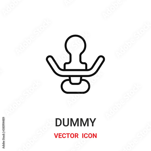 dummy icon vector symbol. pacifier symbol icon vector for your design. Modern outline icon for your website and mobile app design.