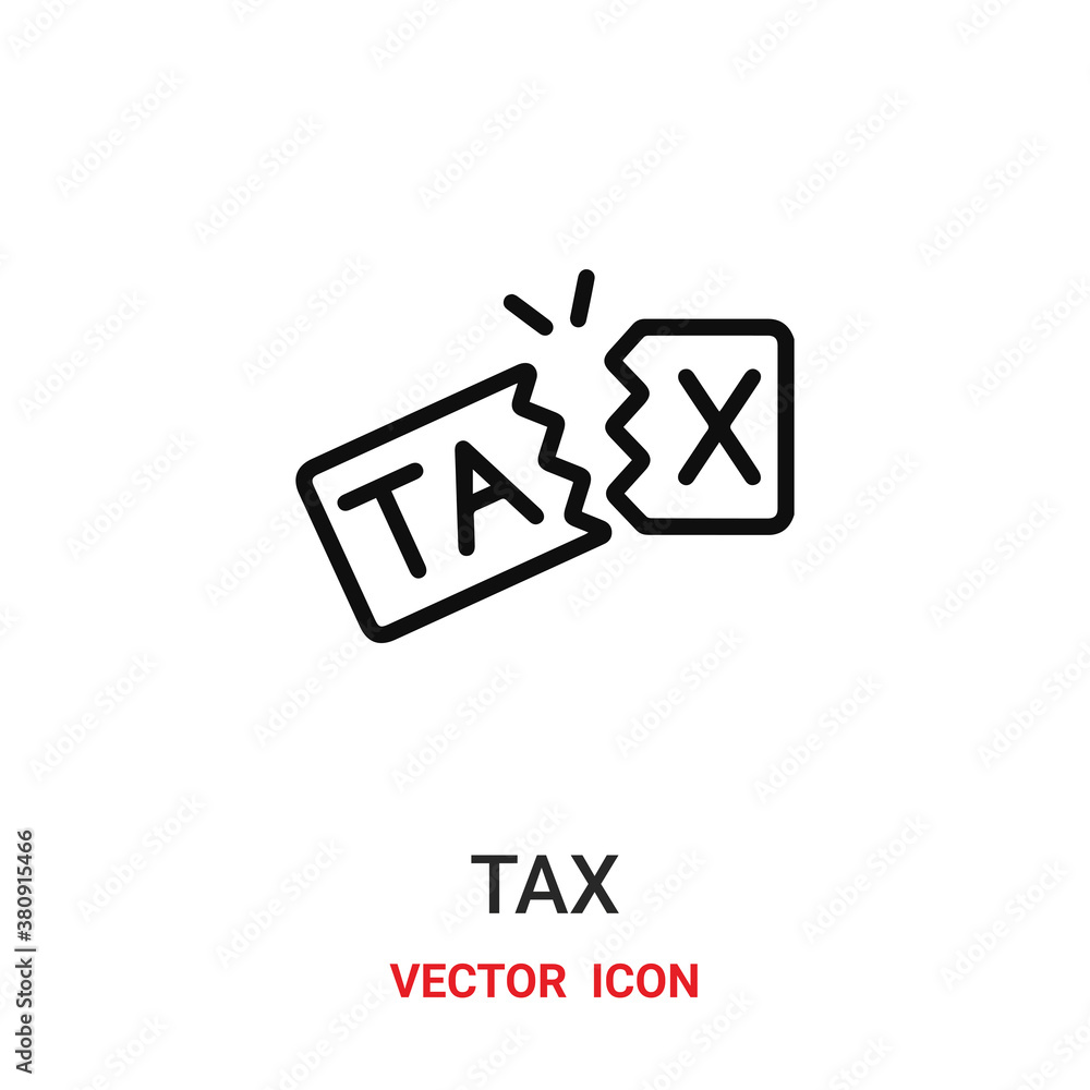 tax icon vector symbol. tax symbol icon vector for your design. Modern outline icon for your website and mobile app design. tax icon vector symbol. tax symbol icon vector for your design. Modern outline icon for your website and mobile app design.