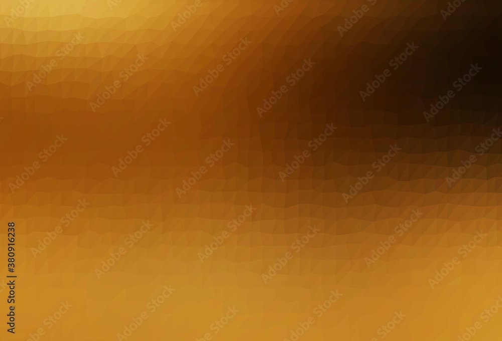 Naklejka premium Dark Yellow, Orange vector polygonal pattern.