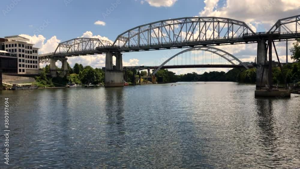 Kayaking Cumberland River Nashville time lapse Kayaking Cumberland River Nashville time lapse