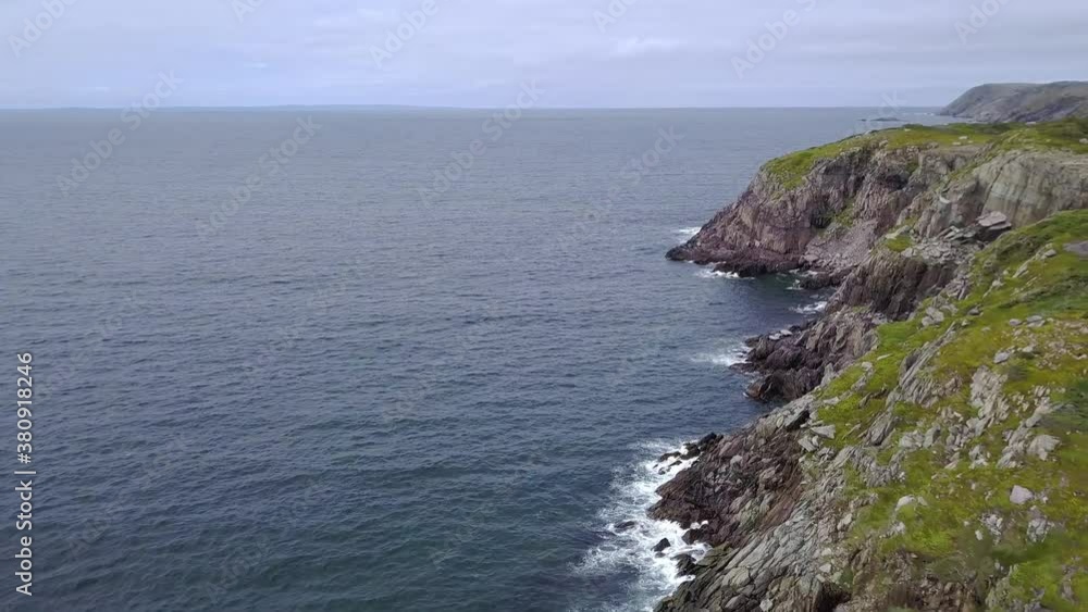 Aerial of the coastline near Skerwink Trail in Newfoundland, eastern Canada. Aerial of the coastline near Skerwink Trail in Newfoundland, eastern Canada.