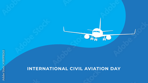 International Civil Aviation Day. Vector illustration