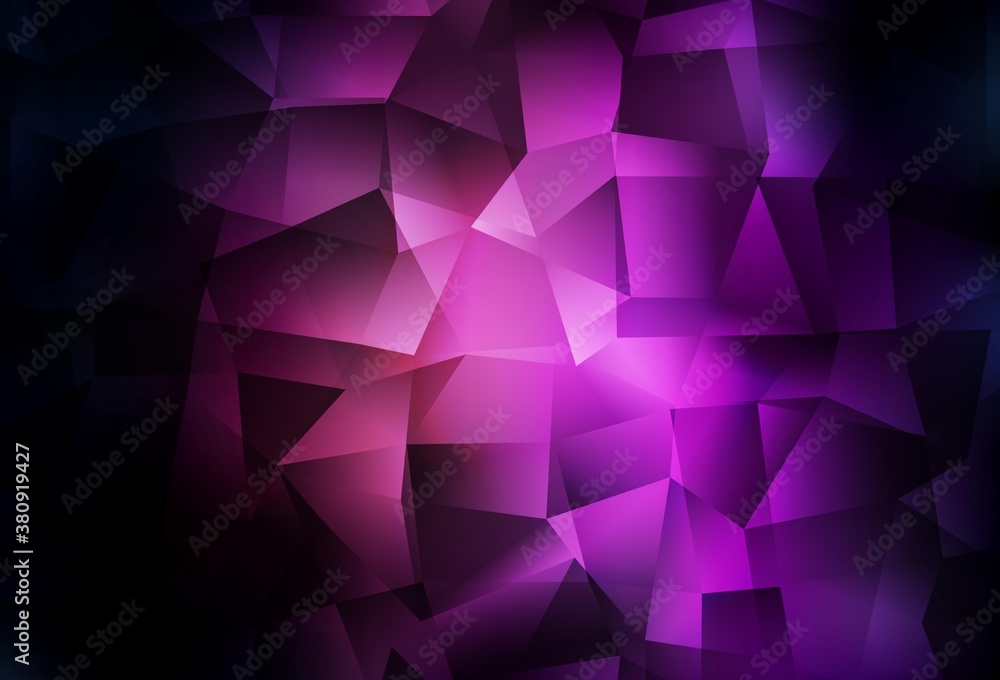 Dark Purple vector polygonal background. Dark Purple vector polygonal background.