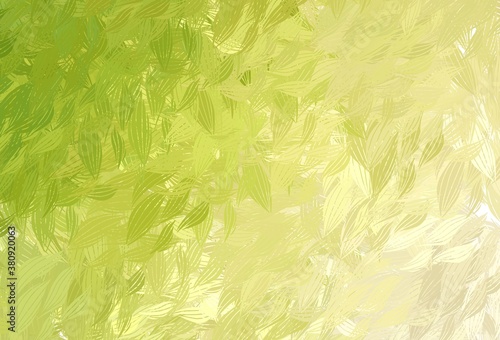 Light Green, Yellow vector background with abstract shapes.