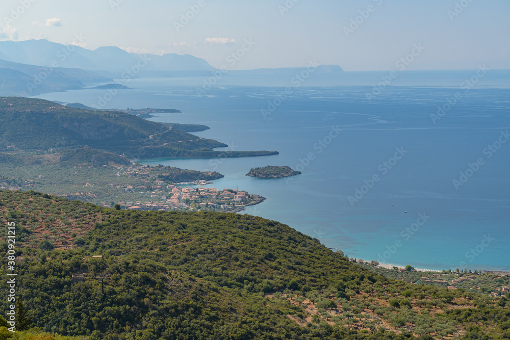 Kardamyli (Kardamili) view from above at Mani, Greece