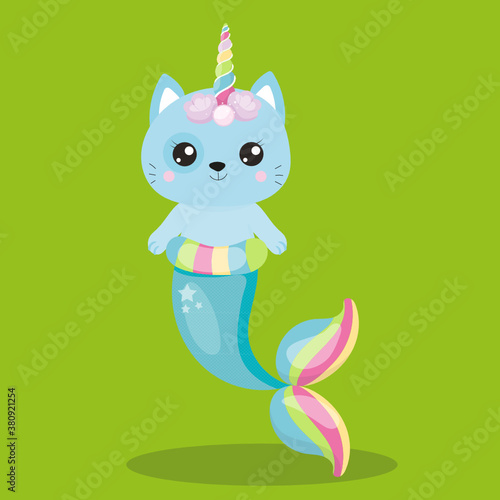 mermaid-cat-blue-cat