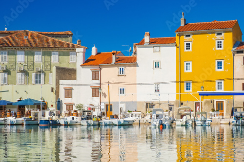 Waterfront and old houses in the old town of Cres, waterfront, Island of Cres, Kvarner, Croatia