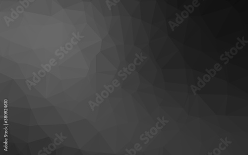 Dark Silver, Gray vector polygonal template. A vague abstract illustration with gradient. Brand new style for your business design.
