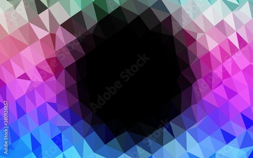 Light Multicolor, Rainbow vector polygonal background. A vague abstract illustration with gradient. Polygonal design for your web site.