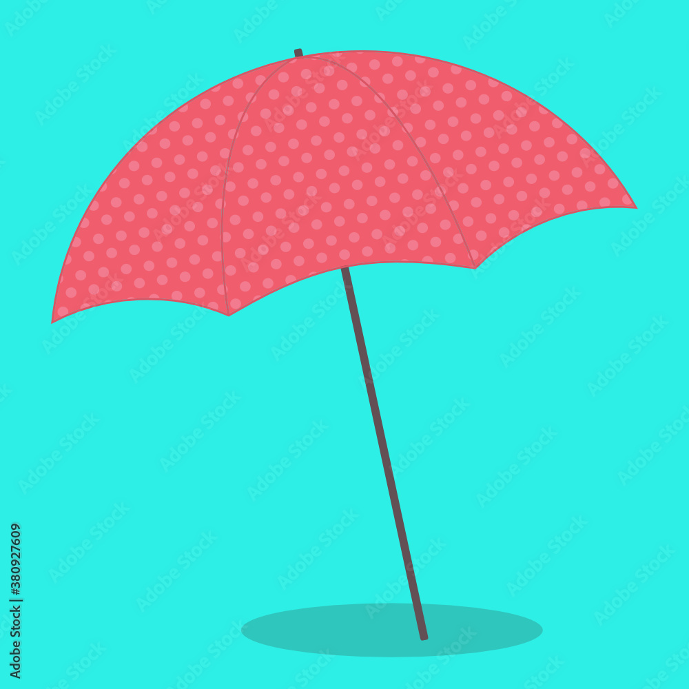 swimming umbrella red